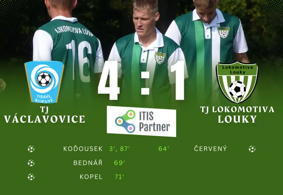 Ani výborný výkon ve druhé půli k bodům nestačil, Václavovice potvrdily roli favorita a doma zůstávají stále stoprocentní!