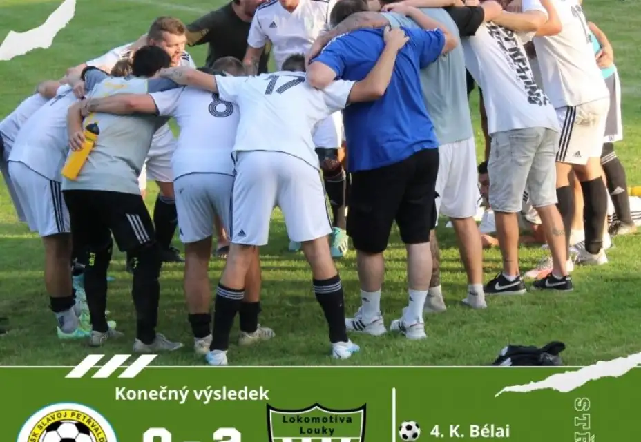 SK Slavoj Petřvald : TJ Lokomotiva Louky 0:2 (0:2)