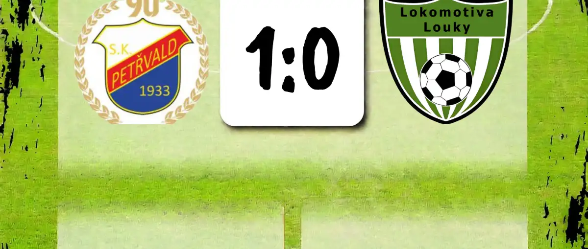 Překvapení se neděje, po skvělém výkonu Loučani odjíždí z půdy favorizovaného Petřvaldu s nejtěsnější porážkou 1:0.