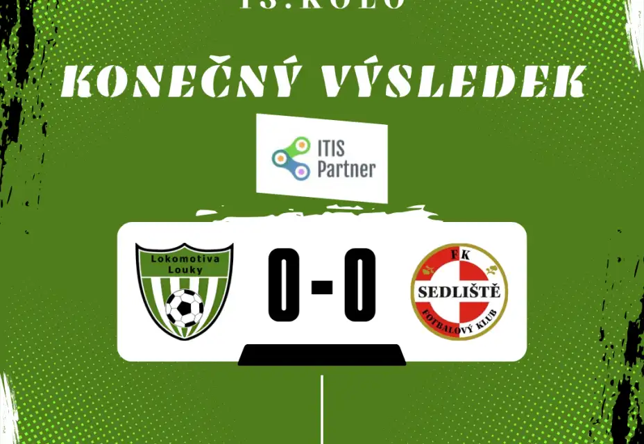 Domácí duel 13.kola proti týmu FK Sedliště branku nepřinesl a tak se body po remíze 0:0 dělily!