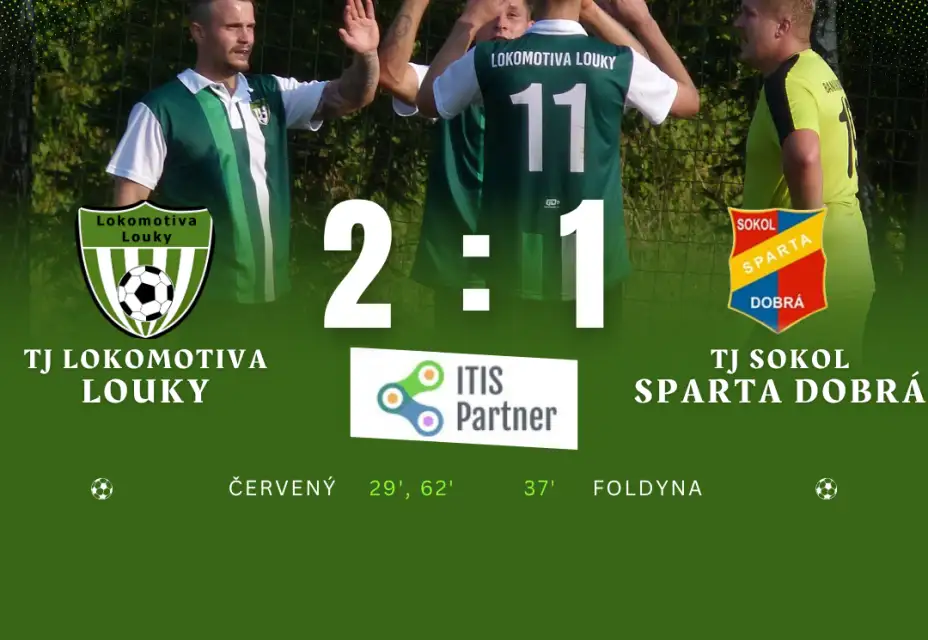 Loučani i přes velkou marodku doma zdolali Dobrou a po vítezství 2:1 drží krásné sedmé místo!
