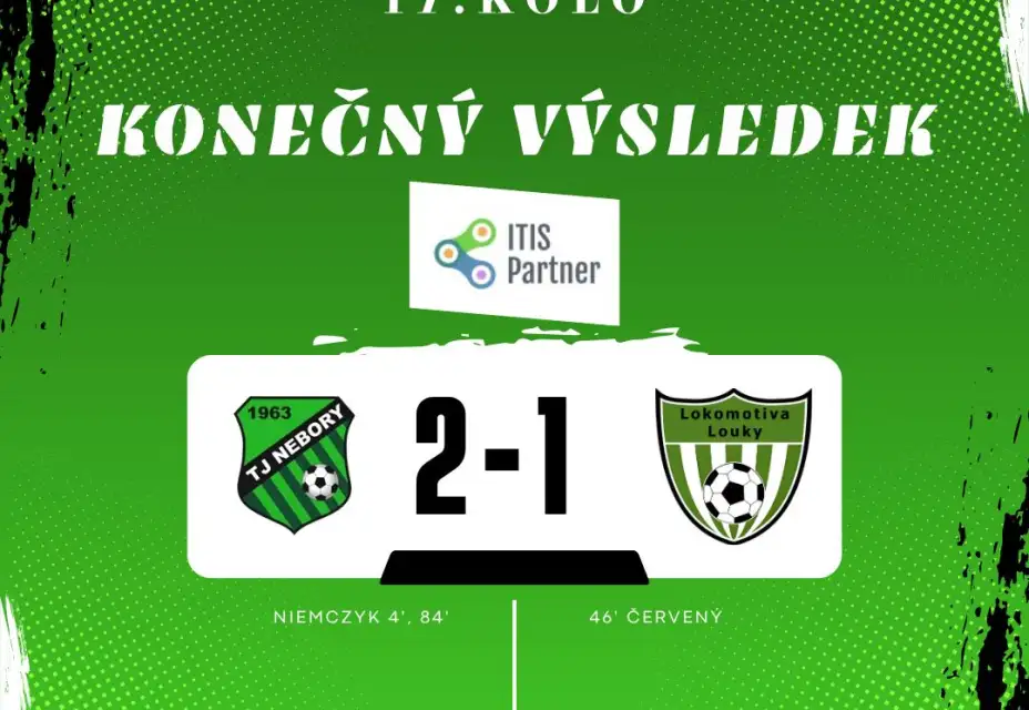 Vyrovnaný duel rozhodly 5 min. před koncem zápasu domácí Nebory a získaly tak první jarní výhru.