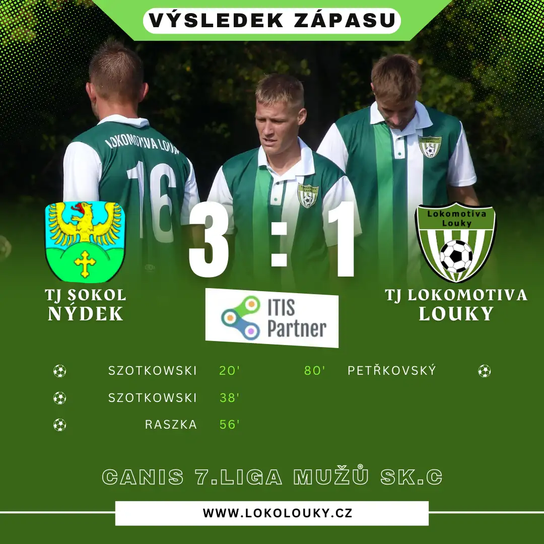 Premiérový výjezd končí neúspěšně, na půdě TJ Sokol Nýdku prohráváme 3:1.