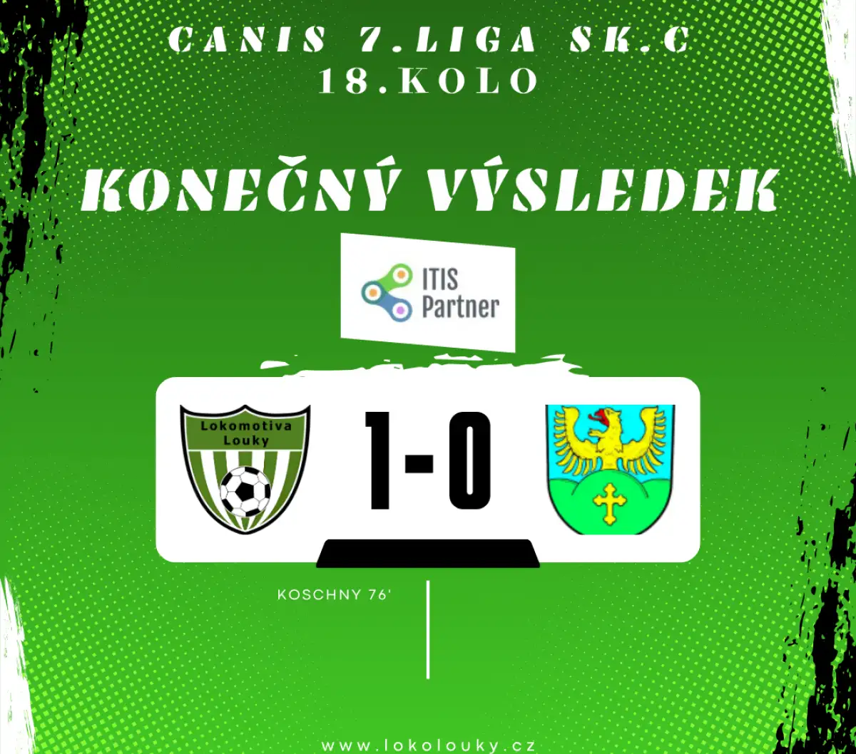 Vyrovnaný, tvrdý a bojovný duel rozhodl jedinou trefou v utkání Koschny a Loučani berou poprvé v jarní části na domácí půdě všechny 3 body!