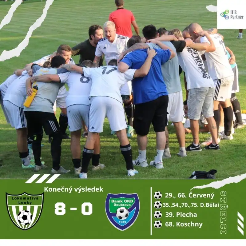 TJ Lokomotiva Louky : Baník OKD Doubrava 8:0 (3:0)