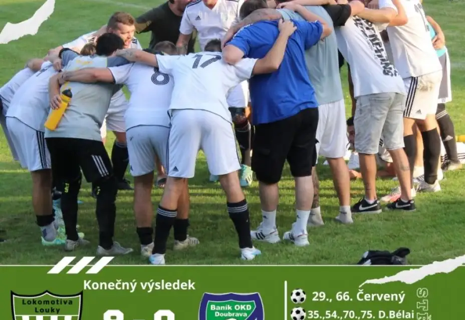 TJ Lokomotiva Louky : Baník OKD Doubrava 8:0 (3:0)