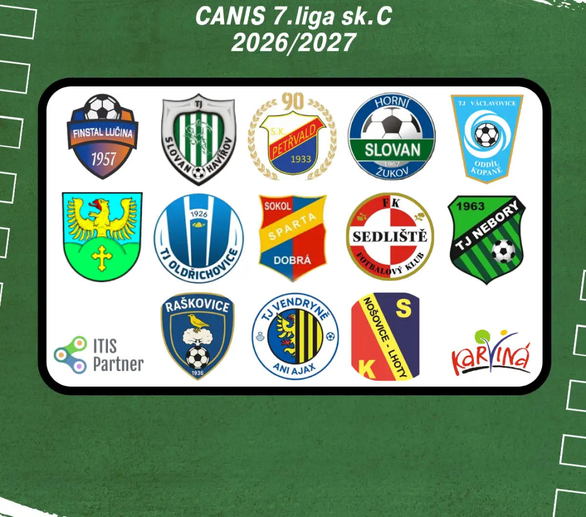 Už známe soupeře pro novou sezónu 2026/2027 v CANIS 7.Lize sk.C!