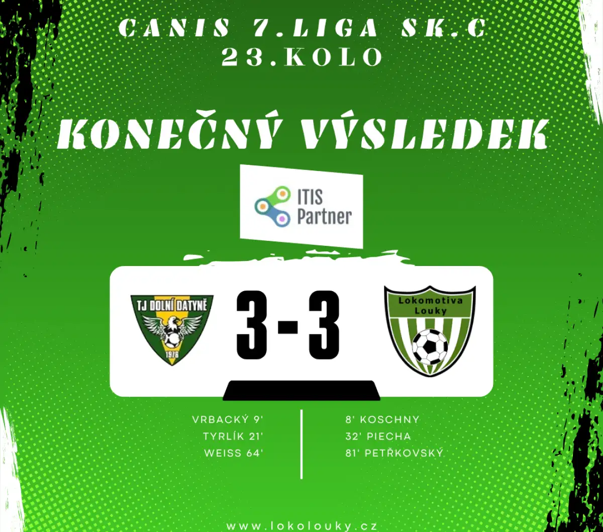 Domácí kolaps Loučani odčinili jen částečně, z půdy zachraňujících se Dolních Datyní odjíždí s bodem za remízu 3:3!