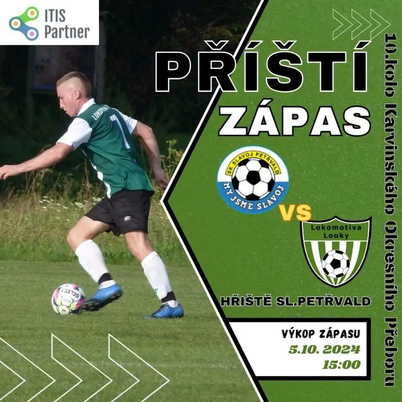 Sobotní duel je za dveřmi, zajiždíme na půdu Slavoje Petřvald!